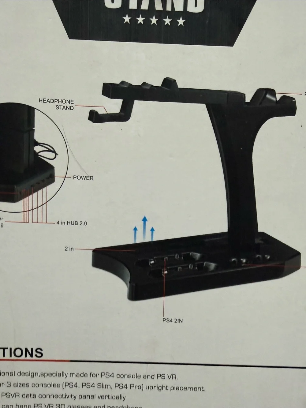 Black Multifunction VR Stand & Controller Organizer